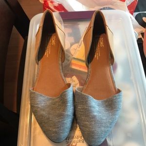 Toms blue flats (Opening on sides)